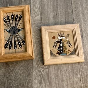 Navajo sand painting jewelry box and framed work